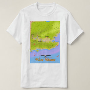 Camiseta Mapa do Rio Thames London