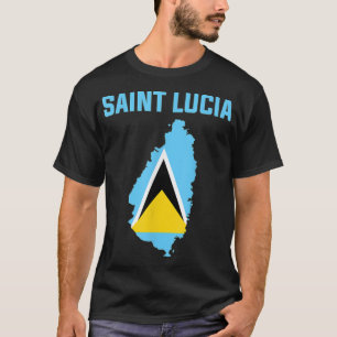 Camiseta Mapa do Santo Lúcia santo do dentro