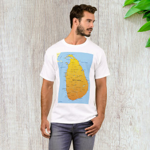 Camiseta Mapa do Sri Lanka
