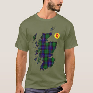 Camiseta Mapa do Tartan Clan Hunter [EDIT]