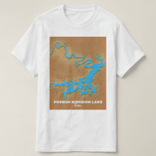 Camiseta Mapa do Texas no Reino de Possum