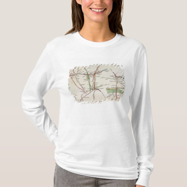 Camiseta Mapa do transporte de Londres, c.1915 (Frente)