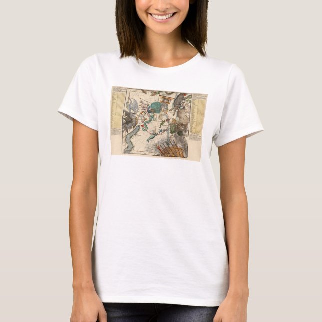 Camiseta Mapa do vintage do pólo sul (Frente)