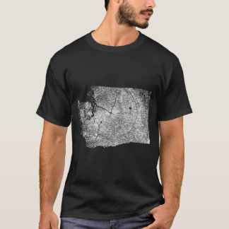 Camiseta Mapa dos Anéis de Crescimento da Árvore do Estado