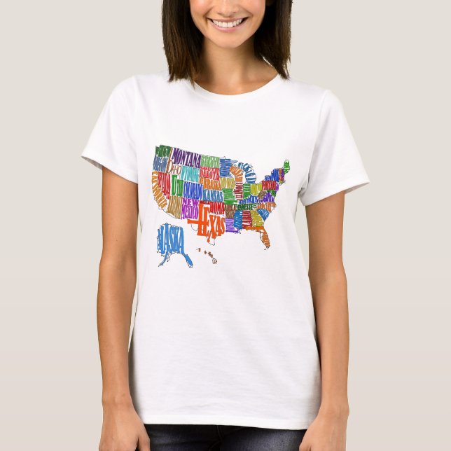 CAMISETA MAPA DOS E.U. (Frente)