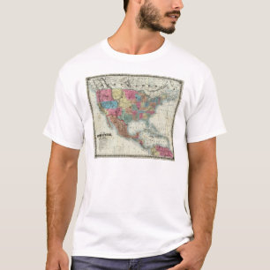 Camiseta Mapa dos Estados Unidos, Canadá, México