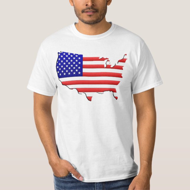 Camiseta mapa dos EUA (Frente)