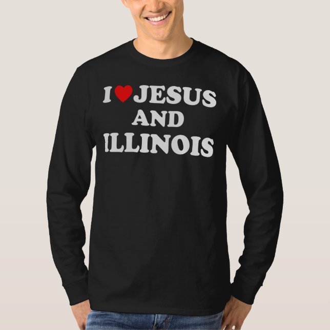 Camiseta Mapa Dos Eua Cristão Orgulhoso Eu Amo Jesus E Illi (Frente)