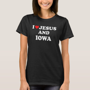 Camiseta Mapa Dos Eua Cristão Orgulhoso Eu Amo Jesus E Iowa