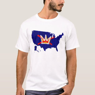 Camiseta Mapa dos EUA sem Reis