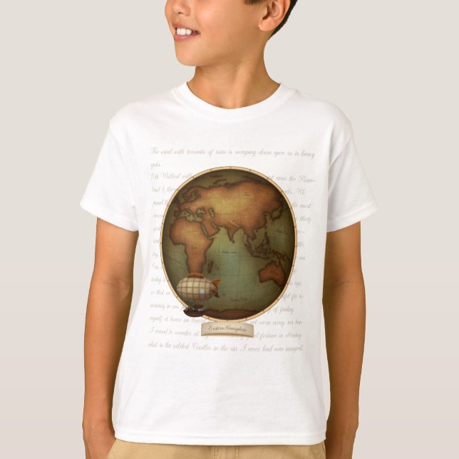 Camiseta Mapa dos Hemisférios Oriental e Ocidental 2 (Frente)