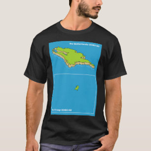 Camiseta Mapa Dos Países Baixos Após As Alterações Climátic