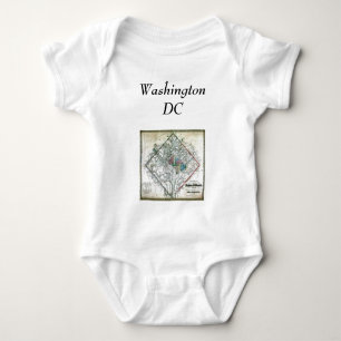 Camiseta Mapa e bandeira do Washington DC