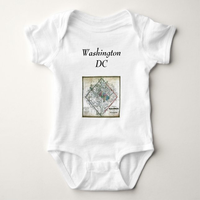 Camiseta Mapa e bandeira do Washington DC (Frente)