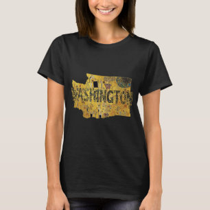 Camiseta Mapa e Texto de Washington