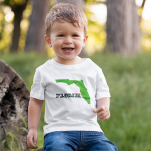 Camiseta Mapa e Texto do Estado da Flórida
