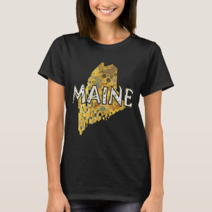 Camiseta Mapa e Texto do Maine
