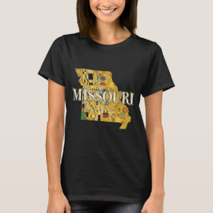 Camiseta Mapa e Texto do Missouri
