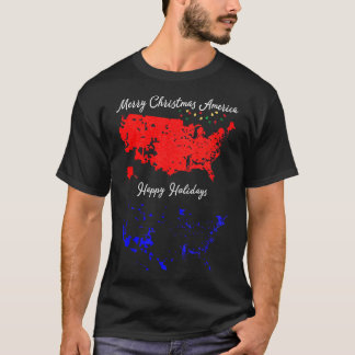 Camiseta Mapa Eleitoral 2024 Feliz Natal Trump Nova Presi