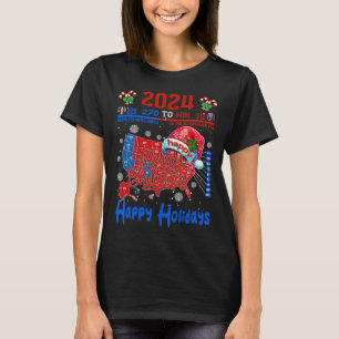 Camiseta Mapa Eleitoral 2024 Merry Christmas Trump Landslid