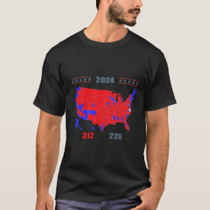 Camiseta Mapa Eleitoral 2024 Trump 312 Red 2024 Res Eleitor