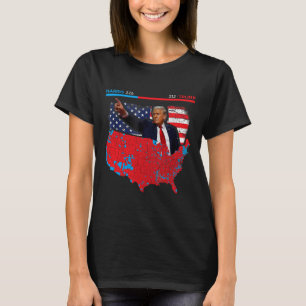 Camiseta Mapa Eleitoral 2024 Trump 312 Red 2024 Res Eleitor