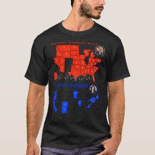 Camiseta Mapa Eleitoral de 2024 Feliz Natal Deslizamento de