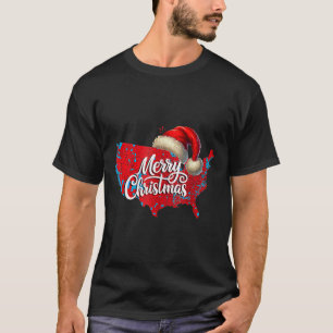 Camiseta Mapa Eleitoral Trump Feliz Natal Férias Santa H