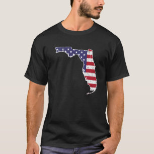 Camiseta Mapa em Dor do Estado Americano Orgulhoso na Flóri