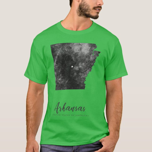 Camiseta Mapa Estatal Art Grunge Silhouette (Frente)