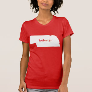 Camiseta Mapa Estatal de Nebraska Belong
