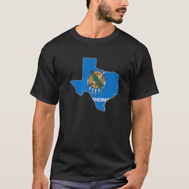 Camiseta MAPA ESTATAL OKLAHOMA OK Flag Roots Men Women G (Frente)