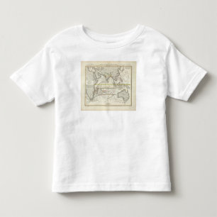 Camiseta Mapa físico de mares indianos