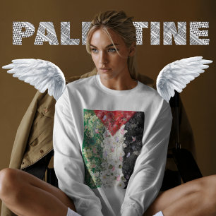 Camiseta Mapa Floral da Palestina - Mapa Gratuito da Palest