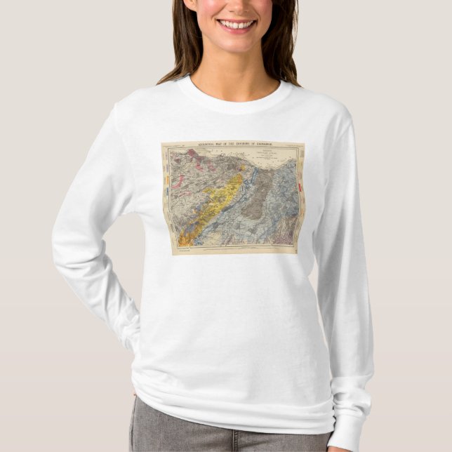 Camiseta Mapa Geological de Edimburgo (Frente)