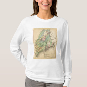 Camiseta Mapa Geological de Maine