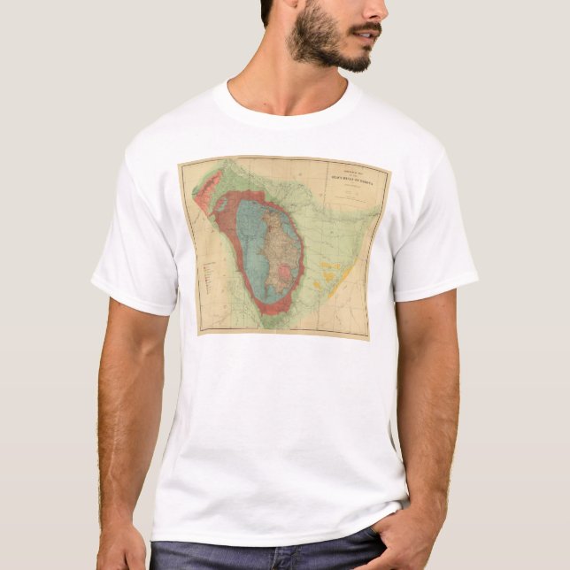 Camiseta Mapa Geological do Black Hills de Dakota (Frente)