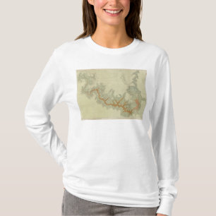 Camiseta Mapa geológico composto do platô de Kaibab