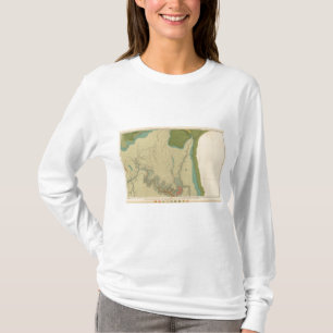 Camiseta Mapa geológico que mostra o Kanab