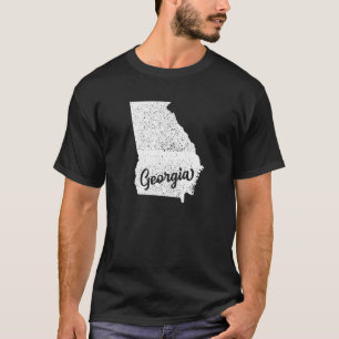 Camiseta Mapa Geral Da Geórgia Para A Geórgia E O Souvenir