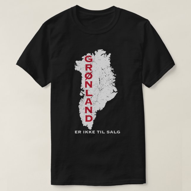 Camiseta Mapa Grønland Er Ikke Til Salg (Frente do Design)