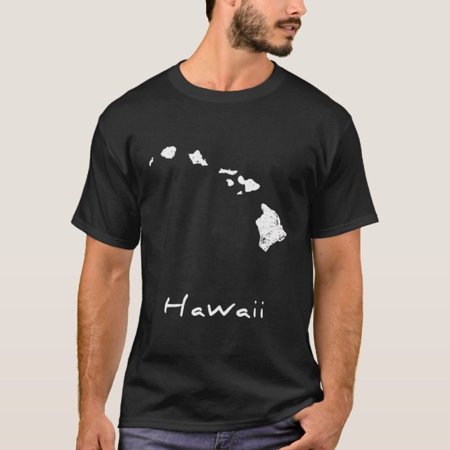 Camiseta Mapa Hawaii Island Chain Hawaii Havaii (Frente)