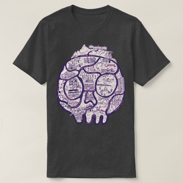 Camiseta Mapa horroroso (Frente do Design)