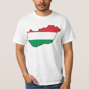 Camiseta Mapa HU da bandeira de Hungria