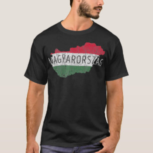 Camiseta Mapa húngaro e bandeira Souvenir aflitos