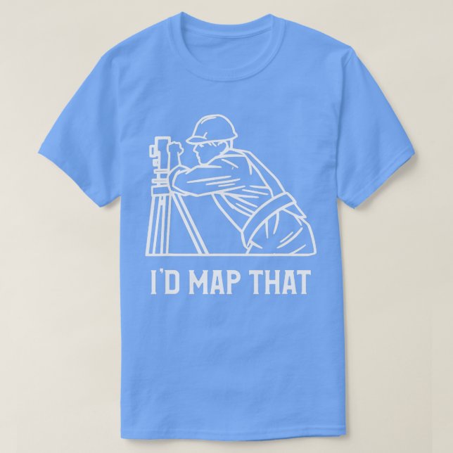 Camiseta Mapa Id que Pesquisa de Terra ou Geografia (Frente do Design)