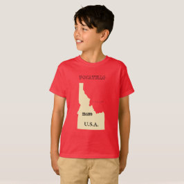 Camiseta - Mapa Idaho com Cidade