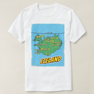 Camiseta Mapa ilustrado de Nova York em Pop Art