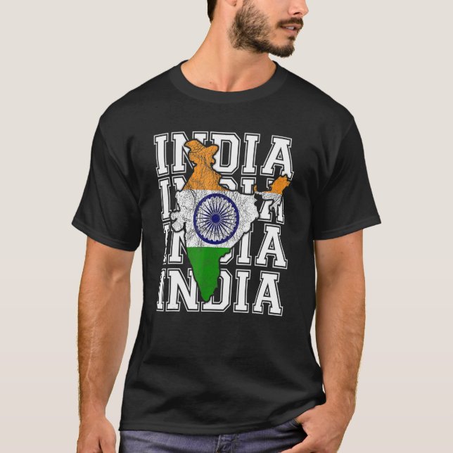 Camiseta Mapa Indiano e Sinalizador Souvenir Incomodaram Ín (Frente)