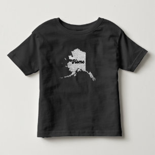 Camiseta Mapa inicial do Orgulhoso Alask State Outline Roky